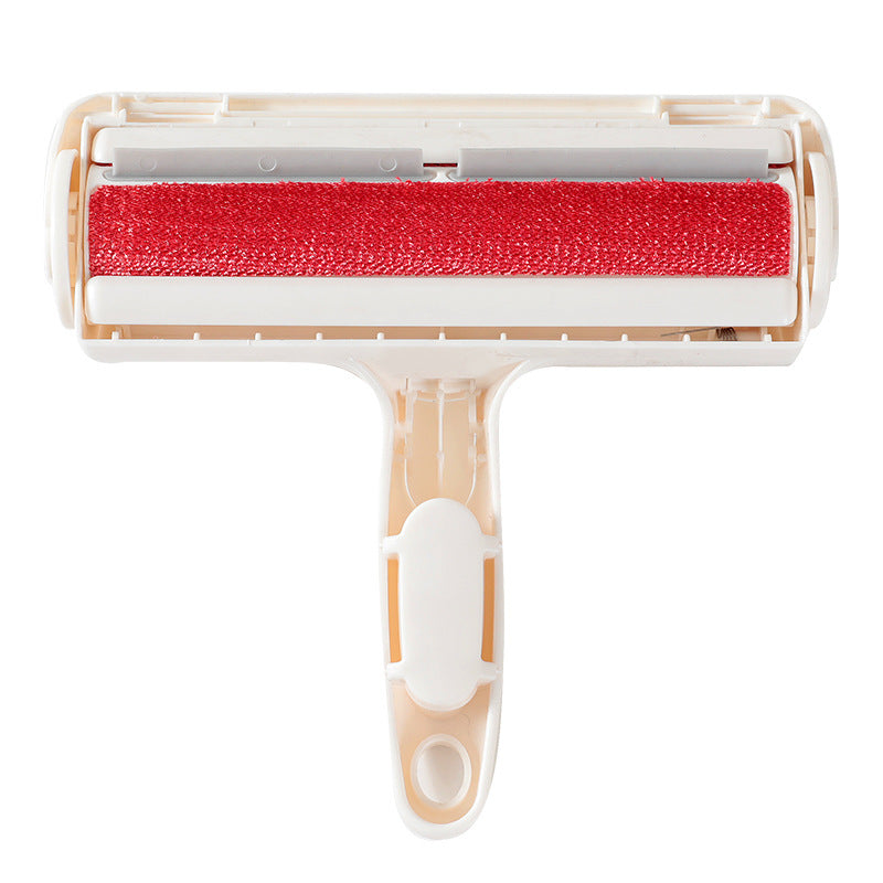 FurSweep pet hair roller with a red fabric roller in a white plastic housing