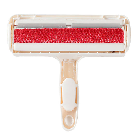 FurSweep pet hair roller with a red fabric roller in a white plastic housing