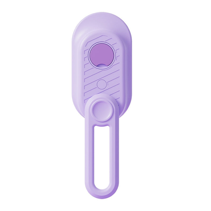 SteamyGroom pet steam brush in Light Purple, front view